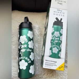 Joy Jolt Retro Vintage Green Water Bottle Disney Minnie Mouse NIB